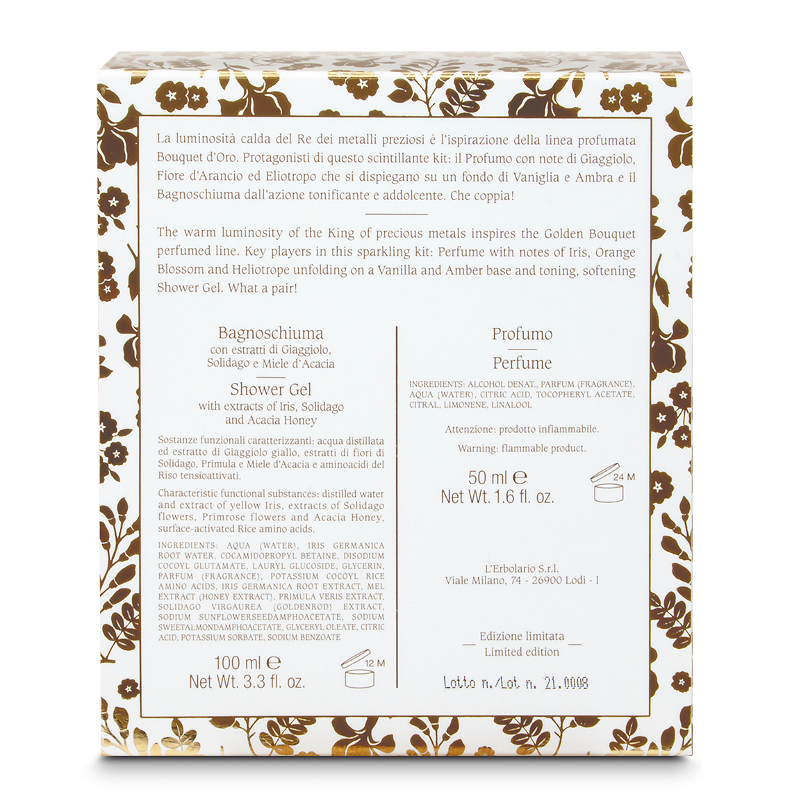 L'erbolario Kit Corpo Bouquet d'Oro Novità