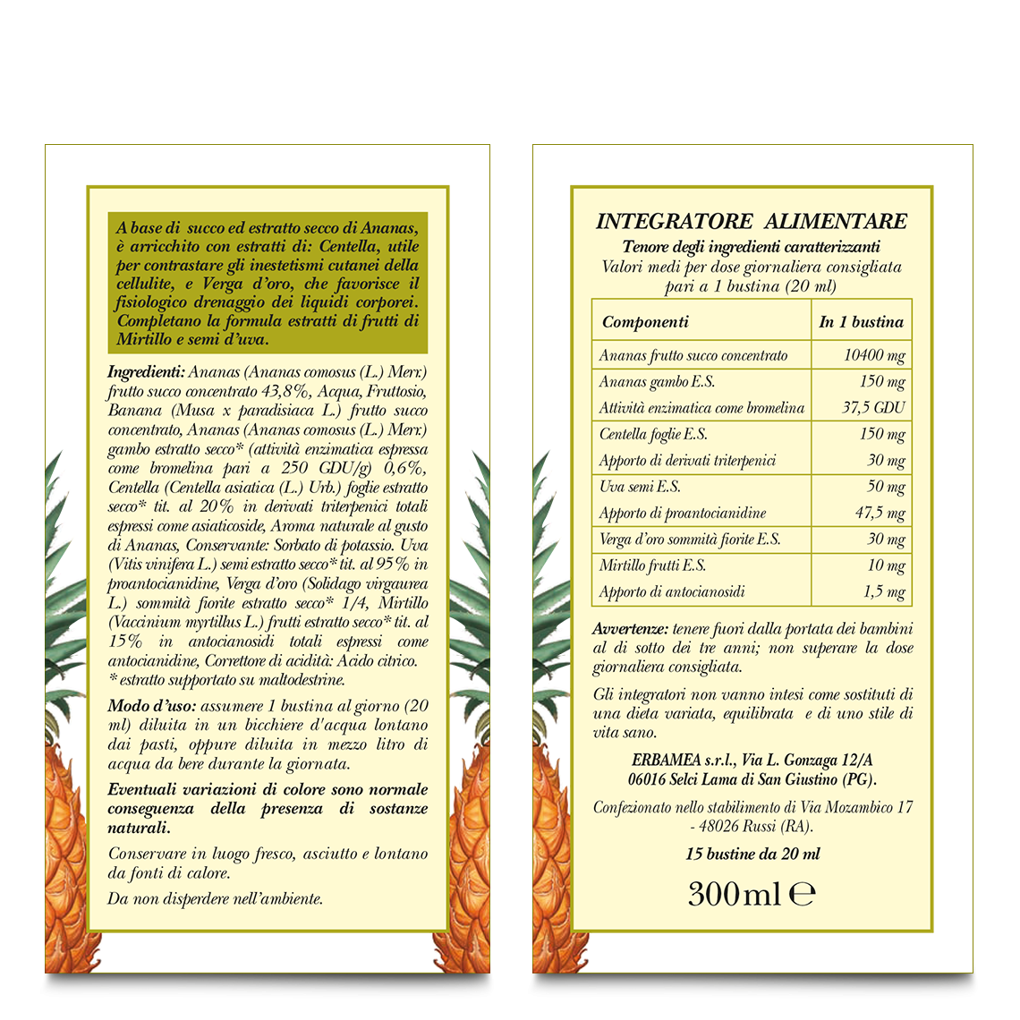 L'erbolario Fluido Ananas Cell in Bustine Monodose Offerta speciale della fabbrica