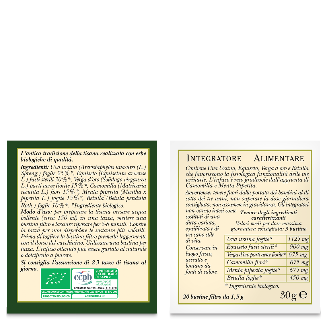 L'erbolario Tisana Biologica Cistattiva Italy