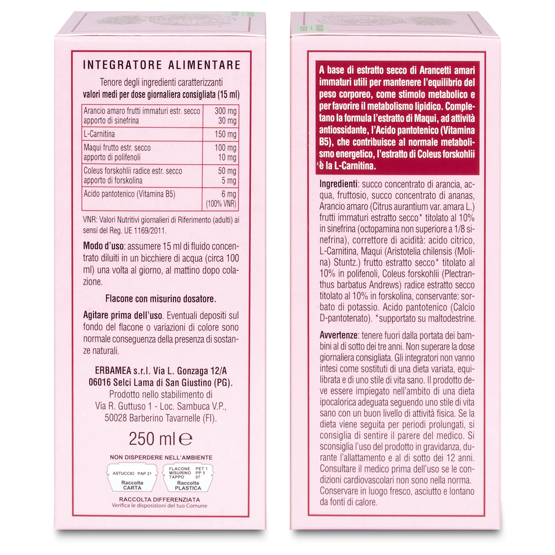 L'erbolario Fluido concentrato Erbaforma Linea Attiva Spedizione Gratuita