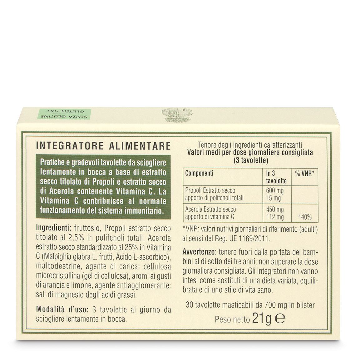 L'erbolario Tavolette masticabili Propoli Titolata Economico
