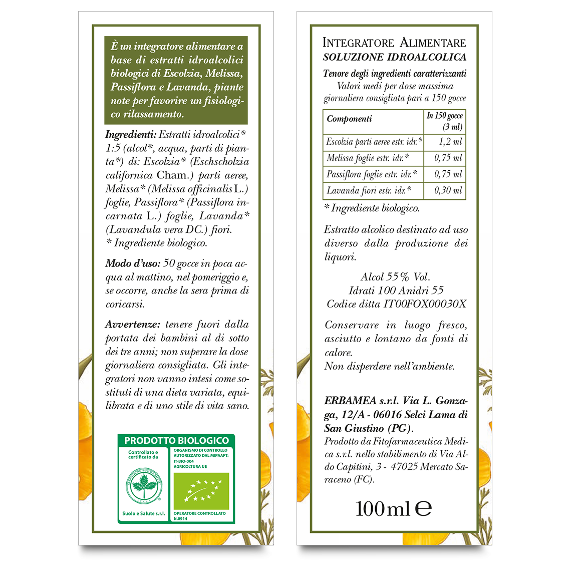 L'erbolario Gocce Biologiche Sedanerv Moda