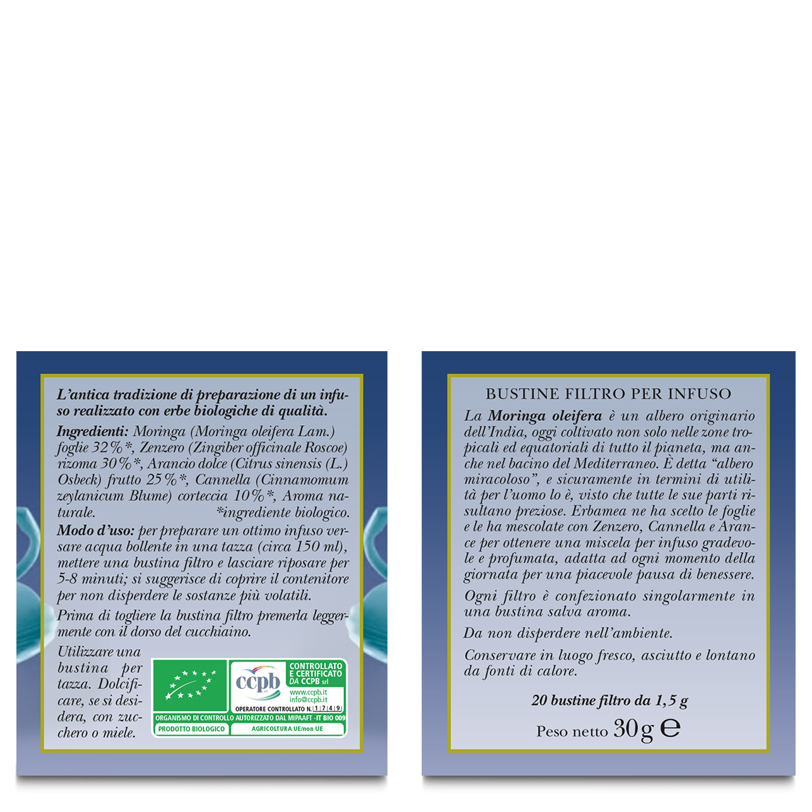 L'erbolario Infuso Moringa e Zenzero Smaltimento dello stoccaggio