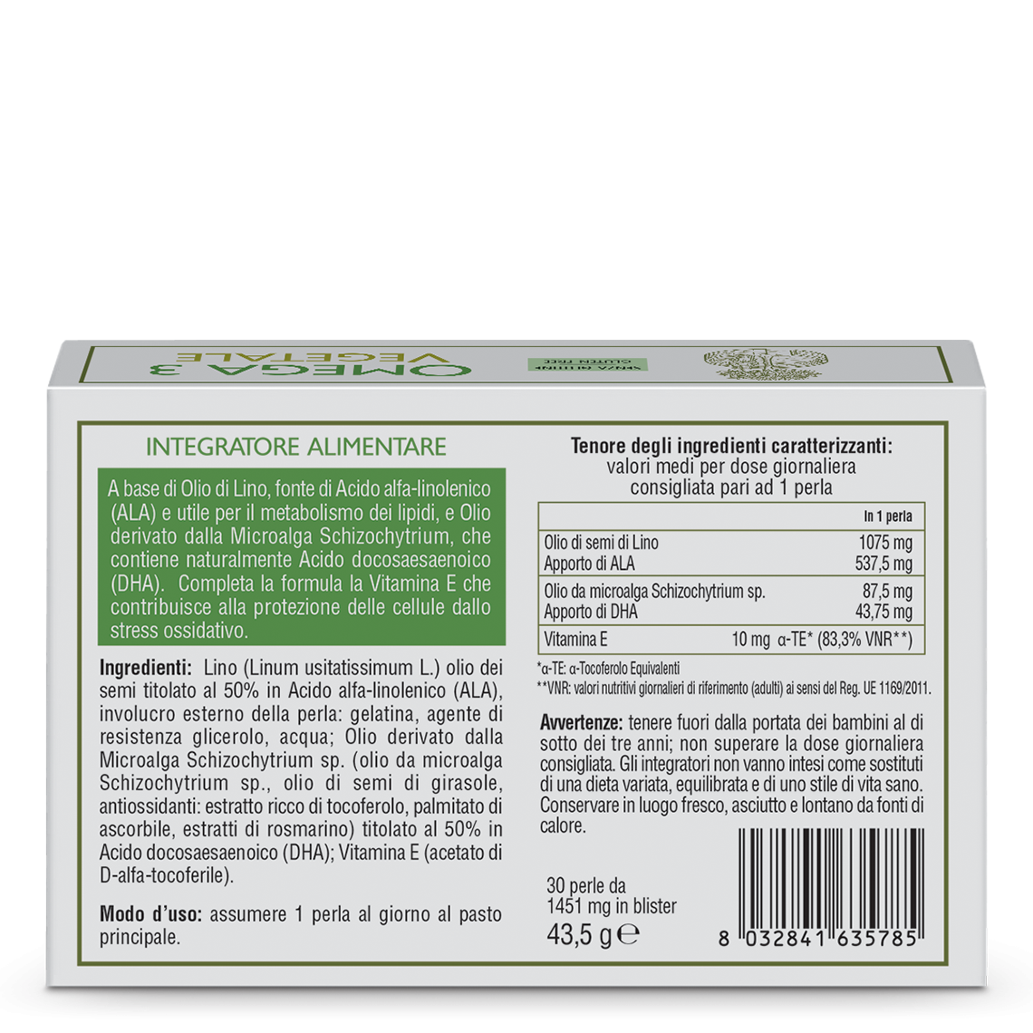 L'erbolario Integratore Omega 3 Vegetale Italy