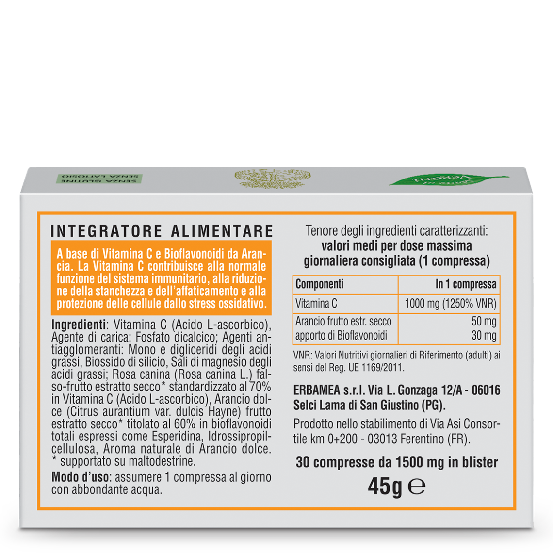 L'erbolario Integratore Vitamina C Pezzi Unici