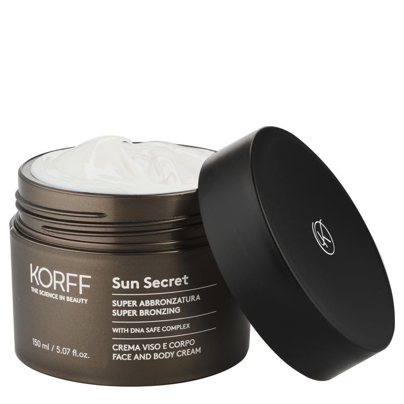 Korff Sun secret crema viso e corpo super abbronzatura Italia