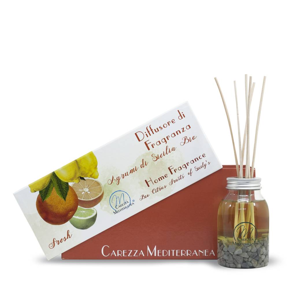 Pilogen Carezza Diffusore di Fragranza agli Agrumi di Sicilia 180ml - Carezza Mediterranea Vendita Calda