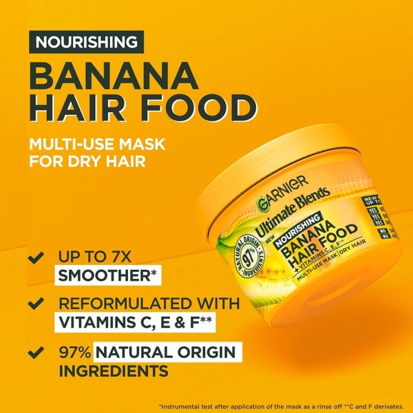 Garnier Garnier Ultimate Blends Hair Food Banana 3-in-1 Dry Hair Mask Treatment 390ml Offerta