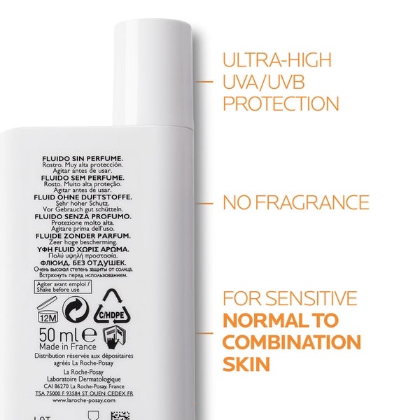 La Roche-Posay La Roche-Posay Anthelios UVMune 400 Invisible Fluid SPF50+ Crema solare 50ml Pezzi Unici