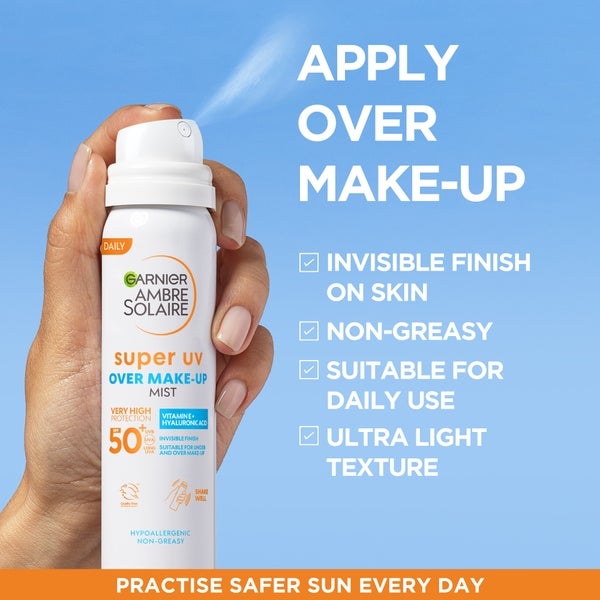 Garnier Over Makeup Super Spray Protezione UV SPF50 Garnier Ambre Solaire 75ml Negozi Online
