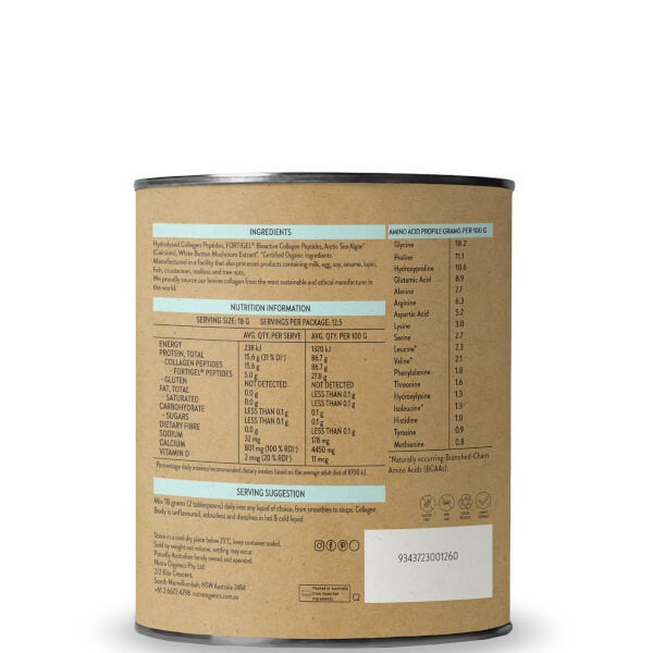 Nutra Organics Nutra Organics Collagen Body - Unflavoured 225g Novità