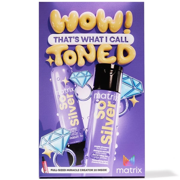 Matrix Matrix So Silver Purple Shampoo Conditioner and Miracle Creator Gift Set for Blonde and Grey Hair Promozione
