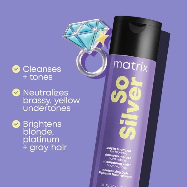 Matrix Matrix So Silver Purple Shampoo Conditioner and Miracle Creator Gift Set for Blonde and Grey Hair Promozione