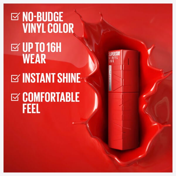 Maybelline Maybelline SuperStay Vinyl Ink Rossetto Liquido a Lunga Durata Finitura Lucida 47ml (Varie Tonalità) Latest fashion