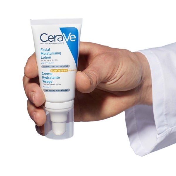 CeraVe CeraVe AM Lozione Idratante Viso SPF50 per Pelle da Normale a Secca 52ml Smaltimento dello stoccaggio
