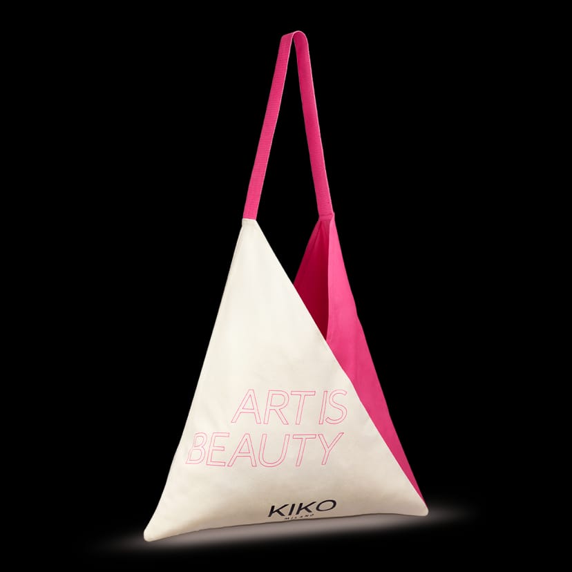 Kikocosmetics tote bag beauty is art Grande vendita