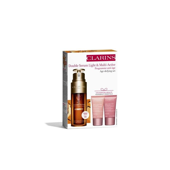 Clarins Double Serum Light e Multi-Active. Pelle Ricaricata Italy
