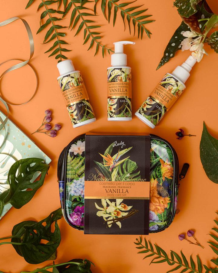 Rudy Profumi Pochette con Bagno & Doccia Schiuma Crema Corpo Acqua Profumata 100 mLNature&AromeLinea Vanilla In Vendita