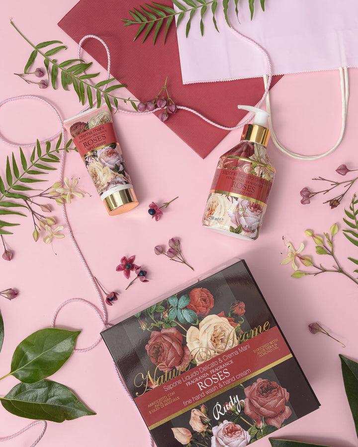 Rudy Profumi Scatola regalo con Sapone Liquido 250 mL + Crema Mani 100 mLNature&AromeLinea Roses Negozio