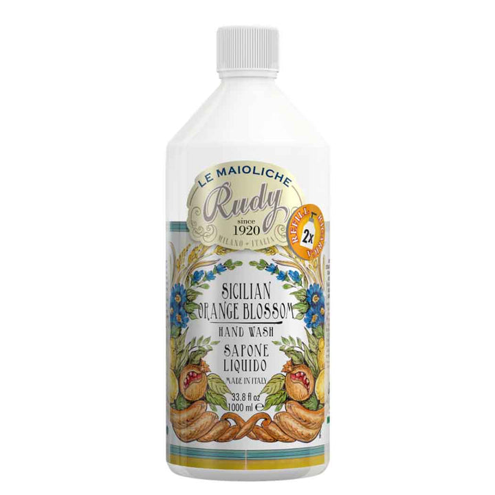 Rudy Profumi Ricarica sapone liquido manida 1000 mLLinea Fiori d'arancio di Sicilia Promozione Limitata