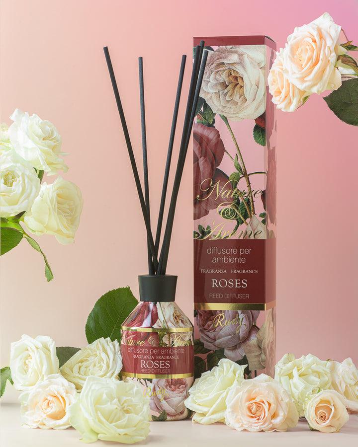 Rudy Profumi Diffusore per Ambiente 250 mL + BacchetteNature&AromeLinea Roses Sconto